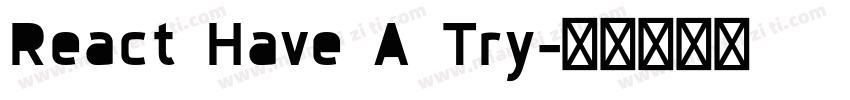 React Have A Try字体转换